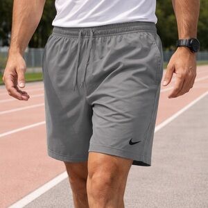 Nike Foam dry-fit Men's Gray Athletic Shorts with Black Swoosh